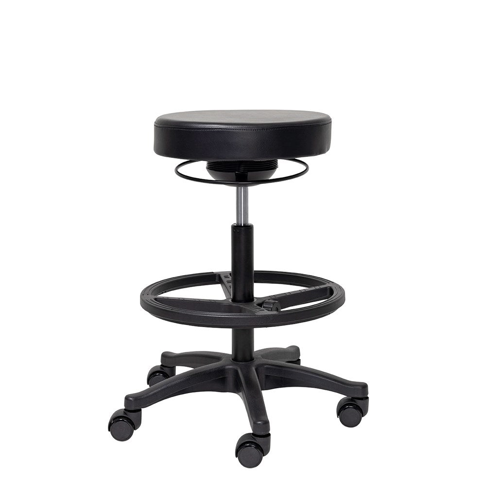 Buro Polo Stool-Office Chairs-Castors-Flat Pack Please-Commercial Traders - Office Furniture