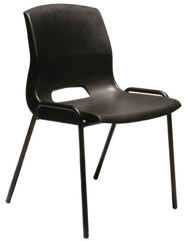 Buro Quad Chair-Lunchroom Chairs-Black-Assembled - Auckland and Christchurch-Commercial Traders - Office Furniture