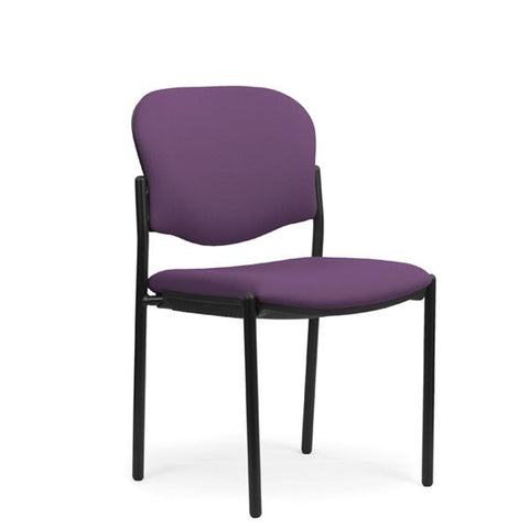 Raz 2 Visitor Chair-Meeting Room Furniture-Crown-Black-Skid Base-Commercial Traders - Office Furniture