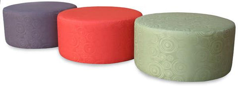 Round Ottoman - large-Reception Furniture-North Island Delivery-Lustrell (Vinyl)-Commercial Traders - Office Furniture