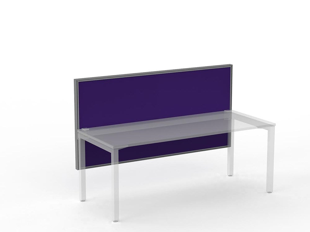 Studio 50 Desk Mount Screen - 900H x 1800W-Office Partitons-Crown-White-Commercial Traders - Office Furniture