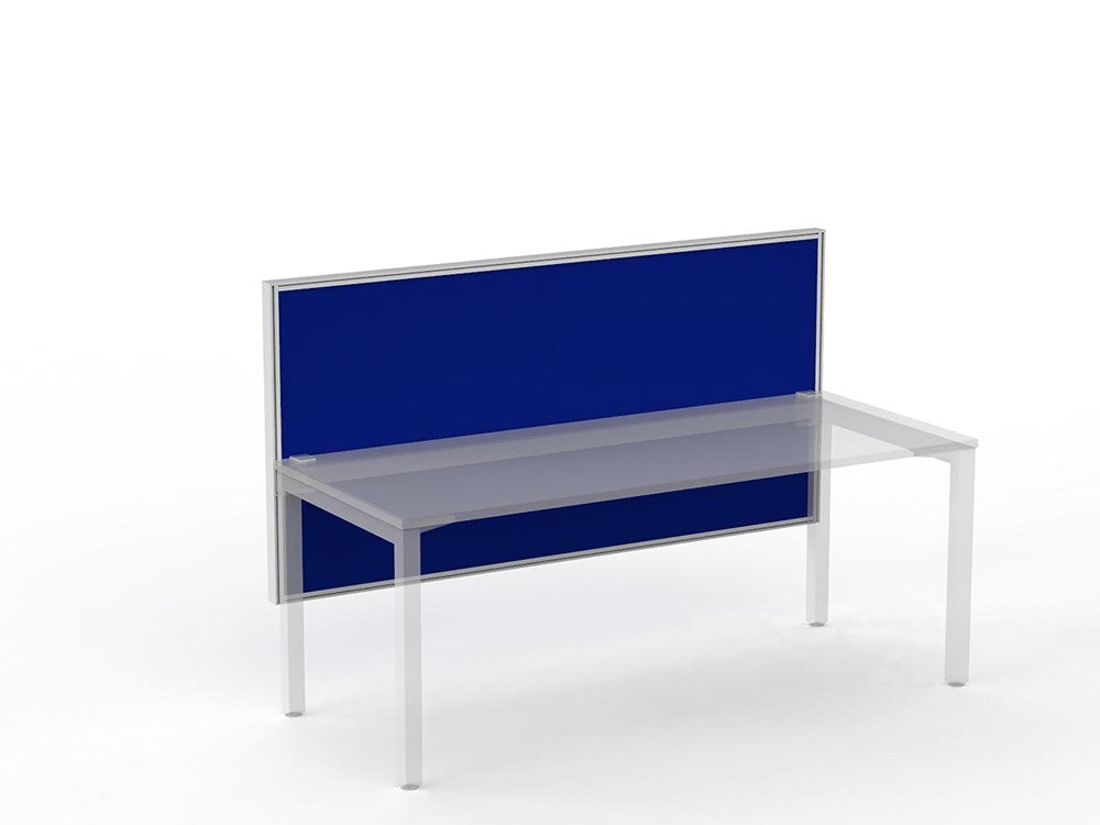 Studio 50 Desk Mount Screen - 900H x 1800W-Office Partitons-Breathe-White-Commercial Traders - Office Furniture