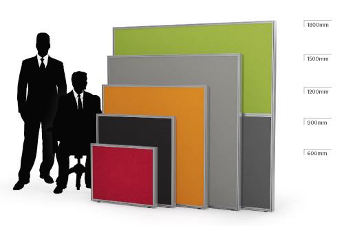 Studio 50 Partition - 1800h x 1200w-Office Partitons-Crown-Silver-Commercial Traders - Office Furniture