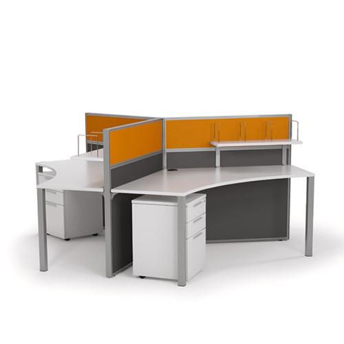 Studio 50 Partition - 1800h x 1200w-Office Partitons-Crown-Silver-Commercial Traders - Office Furniture