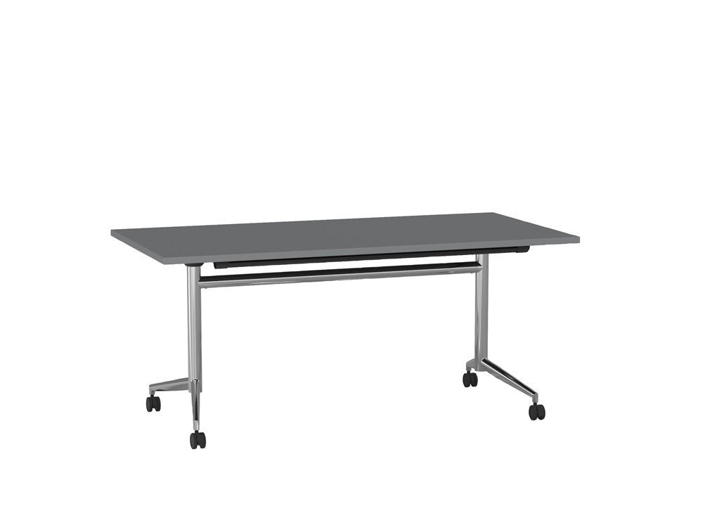 Team Flip Table 1600x800-Meeting Room Furniture-Silver-Chrome-Commercial Traders - Office Furniture