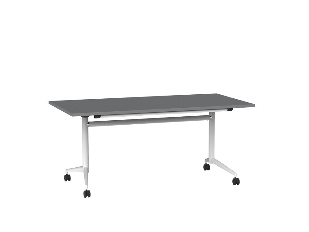 Team Flip Table 1600x800-Meeting Room Furniture-Silver-White-Commercial Traders - Office Furniture