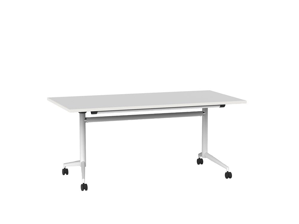 Team Flip Table 1600x800-Meeting Room Furniture-White-White-Commercial Traders - Office Furniture