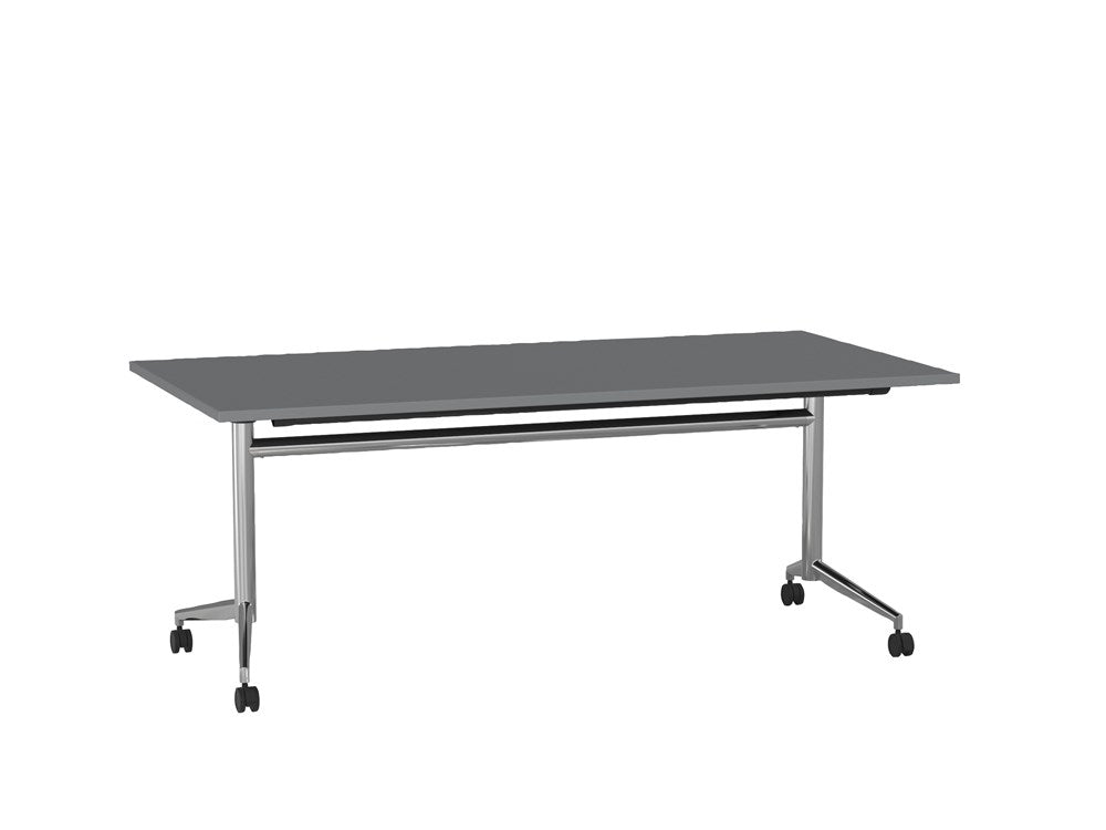 Team Flip Table 1800x900-Meeting Room Furniture-Silver-Chrome-Commercial Traders - Office Furniture