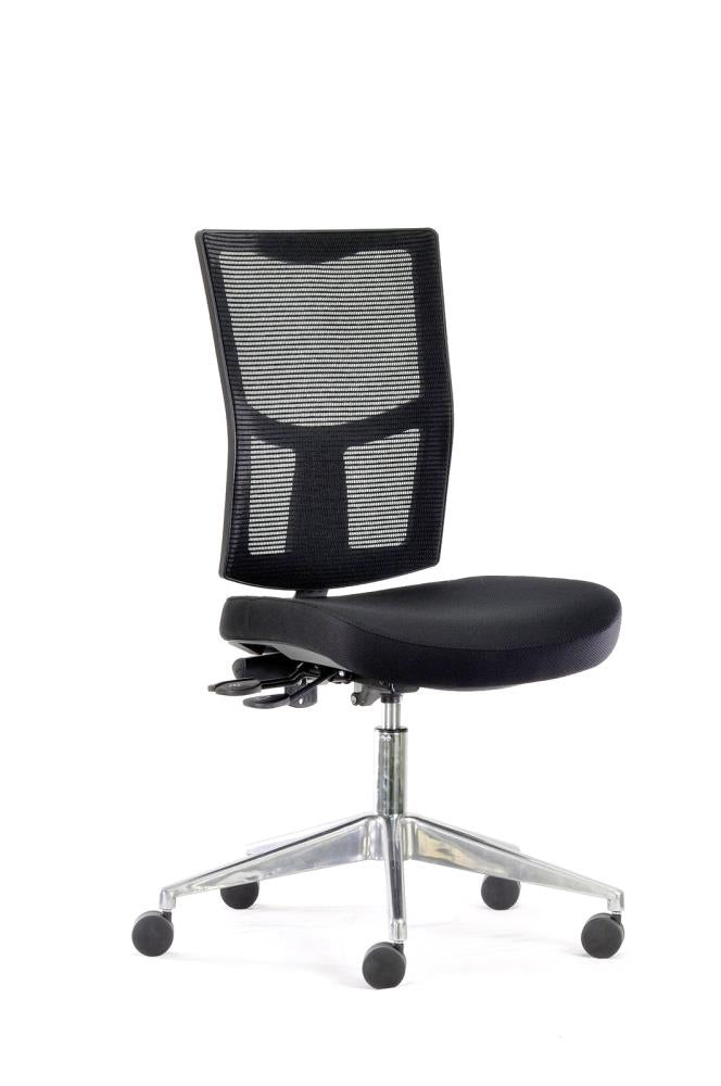 Urban Mesh Chair-Office Chairs-No Arms Thanks-Black Nylon Base-Flat Pack Please-Commercial Traders - Office Furniture