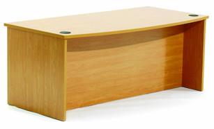Ergoplan Bow Front Desk 1800 x 900 - Tawa-Unclassified-No Hutch-No Return-Commercial Traders - Office Furniture