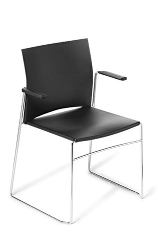 Mix Web Chair With Arms-Meeting Room Furniture-Black-Commercial Traders - Office Furniture