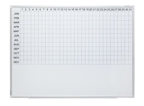 Year Planner - 1200 x 1500-Whiteboards-No Accessories Thanks-Commercial Traders - Office Furniture