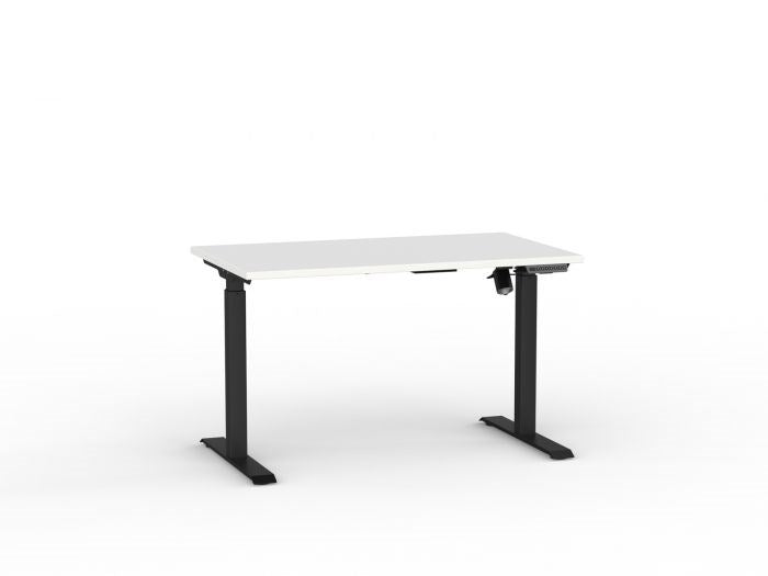 Agile Boost Electric Height Adjustable Desk 1200 Wide-Desking-Black-White-Commercial Traders - Office Furniture