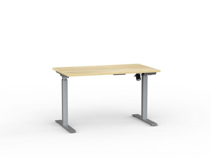 Agile Boost Electric Height Adjustable Desk 1200 Wide-Desking-Silver-Atlantic Oak-Commercial Traders - Office Furniture