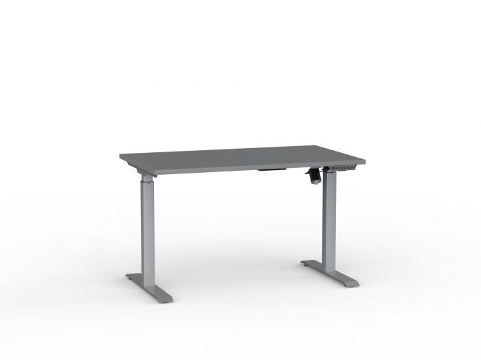 Agile Boost Electric Height Adjustable Desk 1200 Wide-Desking-Silver-Silver-Commercial Traders - Office Furniture