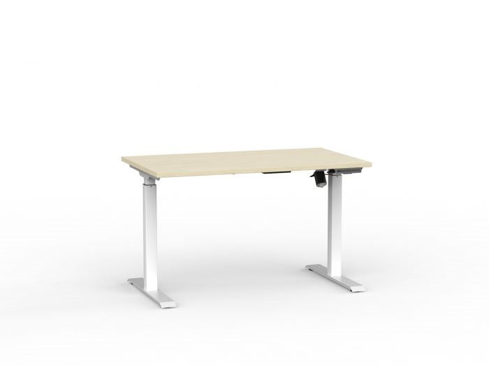 Agile Boost Electric Height Adjustable Desk 1200 Wide-Desking-White-Nordic Maple-Commercial Traders - Office Furniture