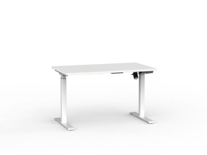 Agile Boost Electric Height Adjustable Desk 1200 Wide-Desking-White-White-Commercial Traders - Office Furniture