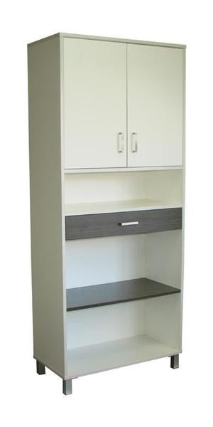 Canvaro - Tall Cupboard Unit, Open Shelf with 1 Drawer-Storage-Auckland-Commercial Traders - Office Furniture