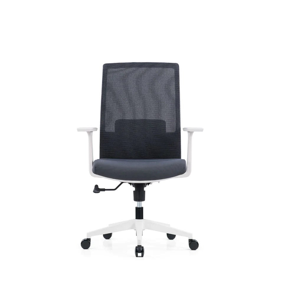 Cloud 2.0 White / Grey Mesh Chair-Office Chairs-Commercial Traders - Office Furniture