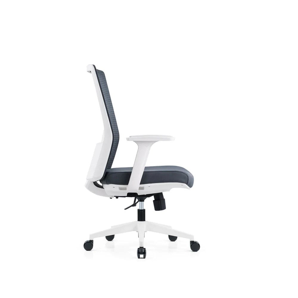 Cloud 2.0 White / Grey Mesh Chair-Office Chairs-Commercial Traders - Office Furniture