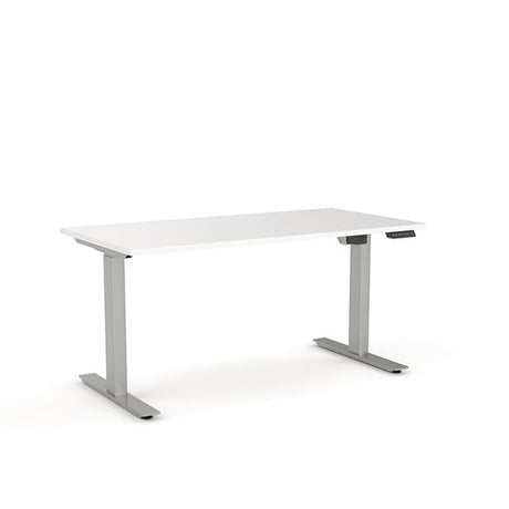 Agile 1500 x 800 Electric Standing Desk (3 Column)-Desking-White-Black-Commercial Traders - Office Furniture