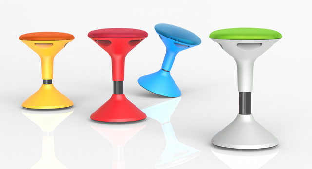Jari Ergonomic Stool-Office Chairs-Red-Commercial Traders - Office Furniture
