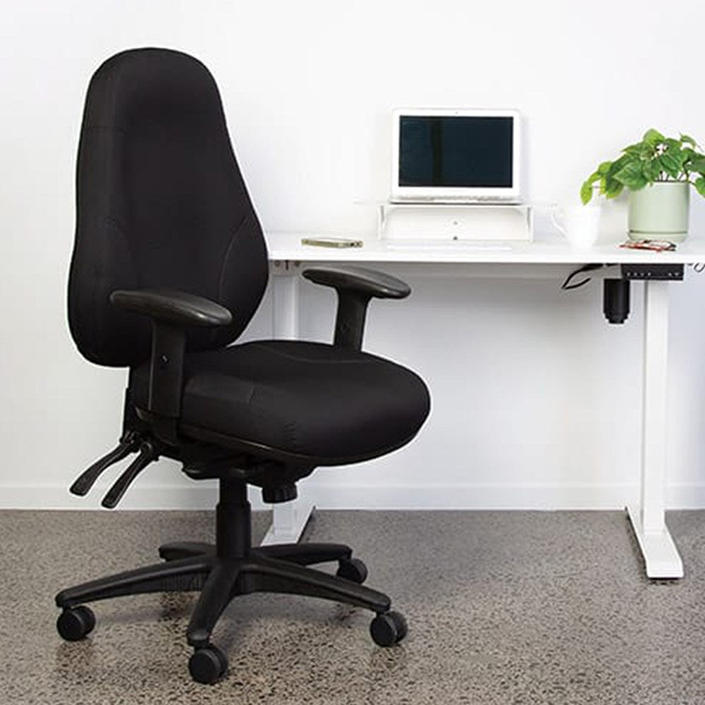 Buro Persona Office Chair 24/7- arms included-Office Chairs-Black-Flat Pack Please-Commercial Traders - Office Furniture