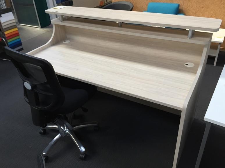 Aoraki Reception Counter-Reception Furniture-Affinity Maple-1800 wide-North Island-Commercial Traders - Office Furniture