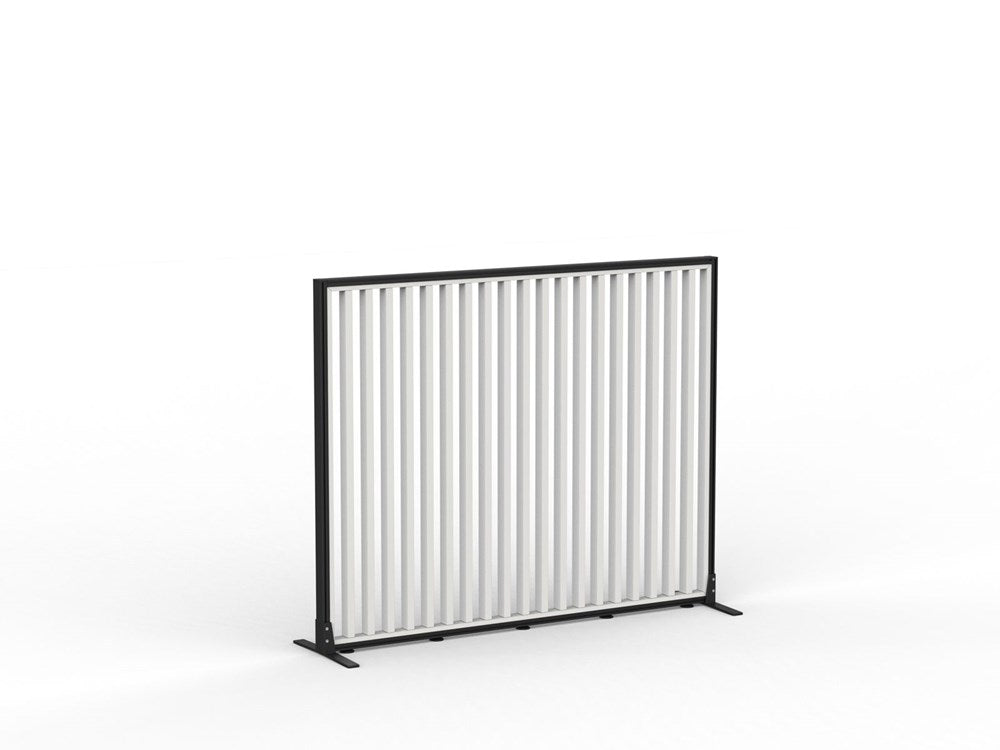 Studio Divide - 1200h x 1600w-Office Partitons-White-Atlantic Oak-90 Degree-Commercial Traders - Office Furniture