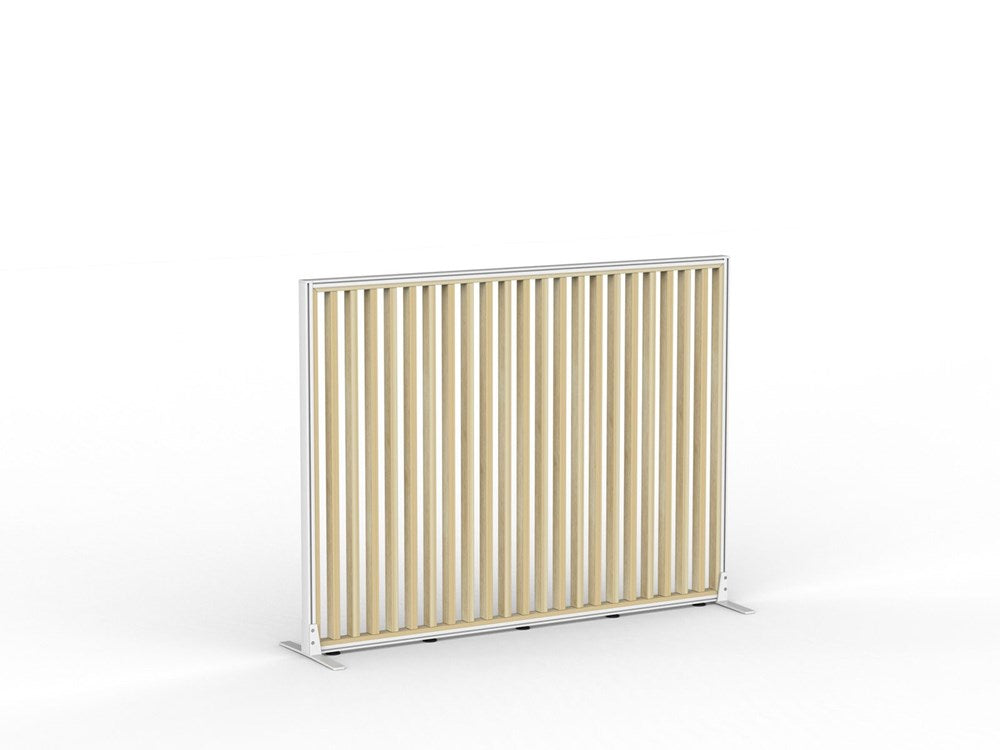 Studio Divide - 1200h x 1600w-Office Partitons-White-Atlantic Oak-90 Degree-Commercial Traders - Office Furniture