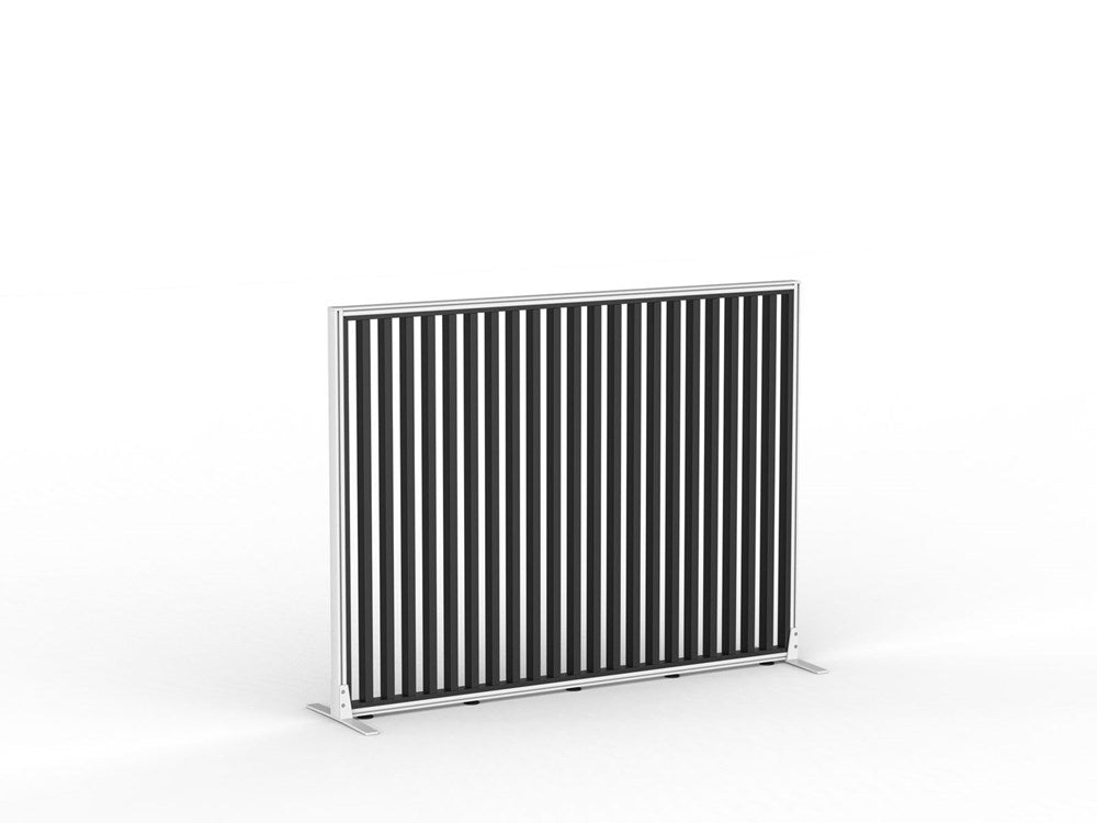 Studio Divide - 1200h x 1600w-Office Partitons-White-Black-90 Degree-Commercial Traders - Office Furniture