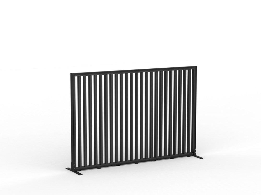Studio Divide - 1200h x 1800w-Office Partitons-Black-Black-90 Degree-Commercial Traders - Office Furniture