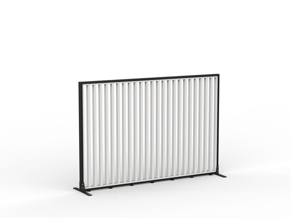 Studio Divide - 1200h x 1800w-Office Partitons-Black-White-90 Degree-Commercial Traders - Office Furniture