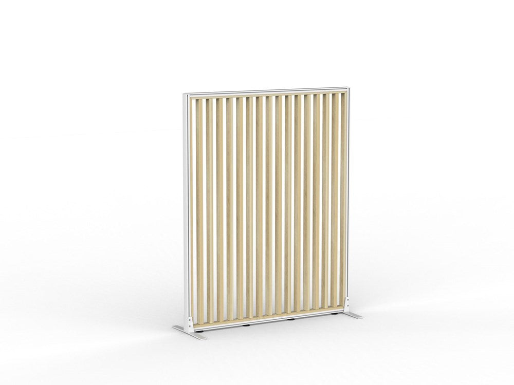 Studio Divide - 1500h x 1200w-Office Partitons-White-Atlantic Oak-90 Degree-Commercial Traders - Office Furniture