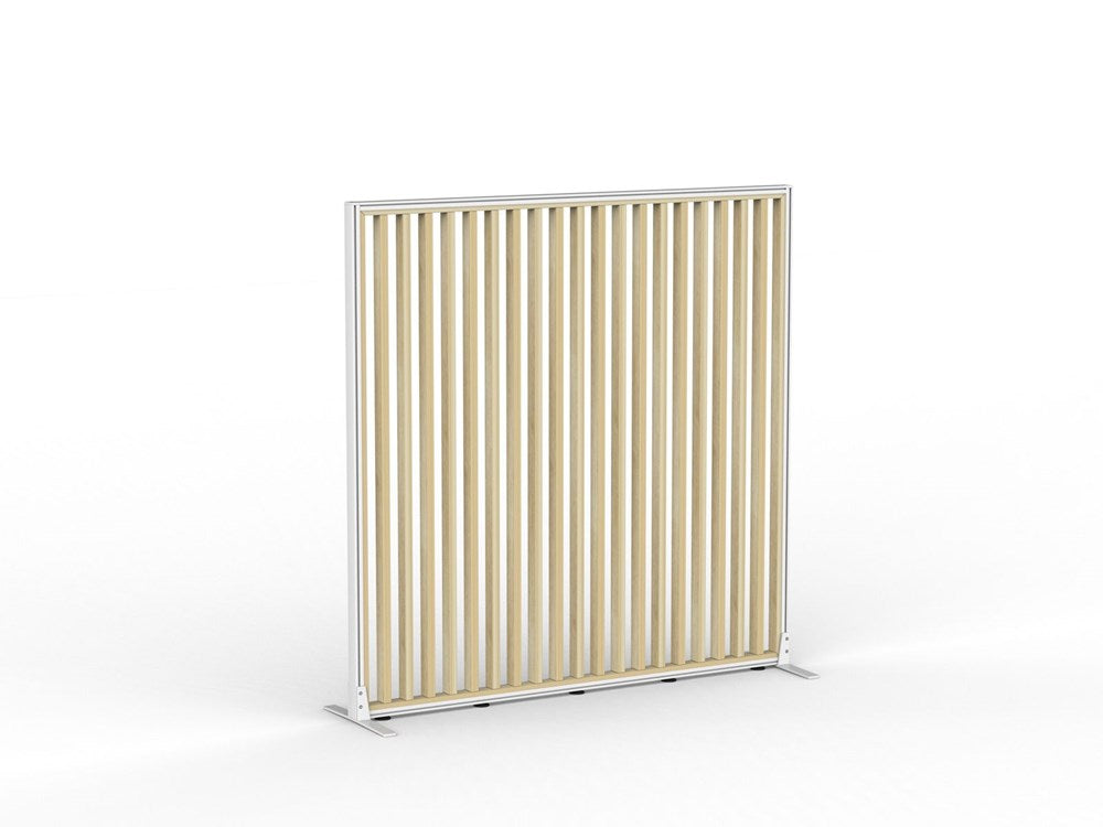 Studio Divide - 1500h x 1500w-Office Partitons-White-Atlantic Oak-90 Degree-Commercial Traders - Office Furniture