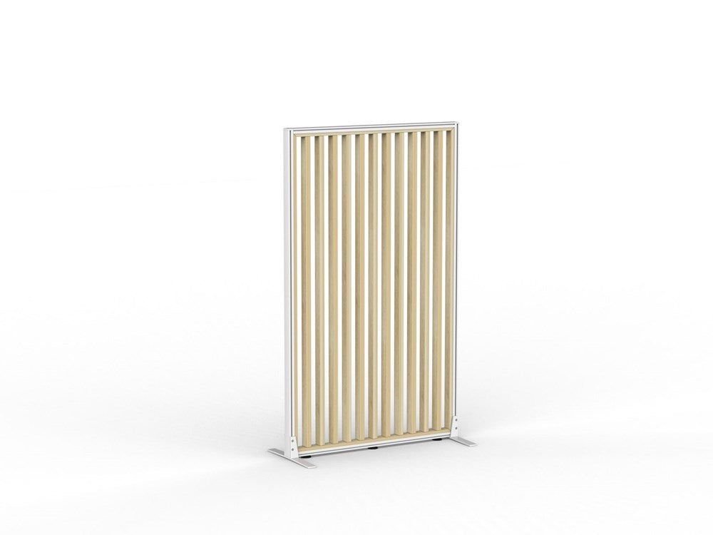 Studio Divide - 1500h x 900w-Office Partitons-White-Atlantic Oak-90 Degree-Commercial Traders - Office Furniture