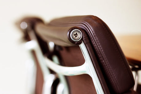Back of a leather office chair - similar to the eames softpad highback chair