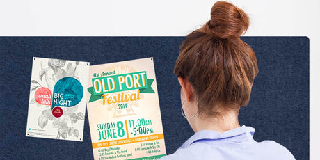 wrapped edge noticeboard in blue