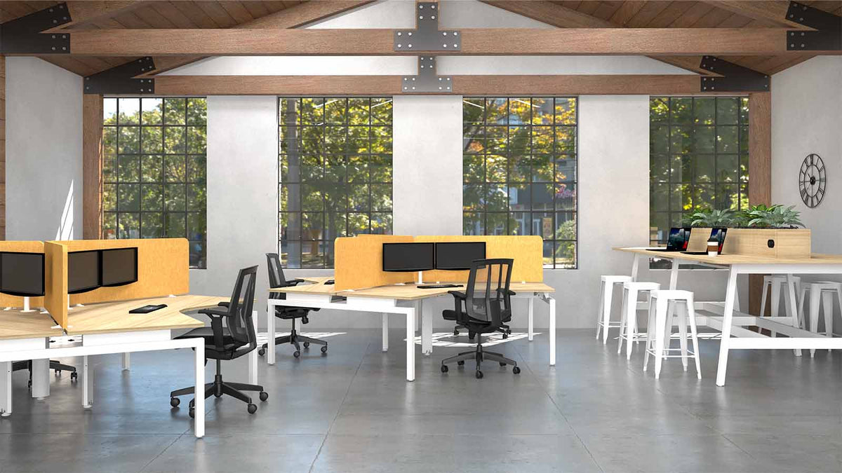 3desk Pod 3 Person Pod Desks – Commercial Traders - Office Furniture