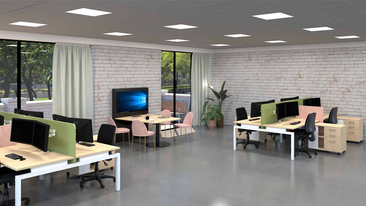 Pod Desk Types 4 Person Pod Desks – Commercial Traders - Office Furniture