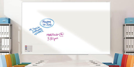 value whiteboard in a bright meeting room