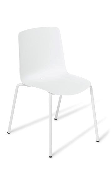 Coco Chair-Lunchroom Chairs-White/White-Commercial Traders - Office Furniture