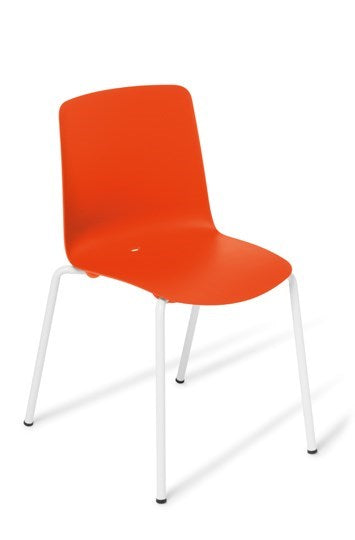 Coco Chair-Lunchroom Chairs-Tangerine/White-Commercial Traders - Office Furniture