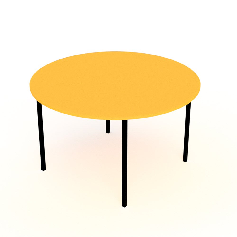Table School 1200mm Dia-Education Furniture-Yellow-520mm-Commercial Traders - Office Furniture