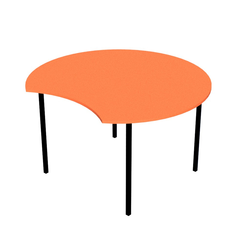Table School Scallop Nesting 1200mm Dia-Education Furniture-Orange-520mm-Commercial Traders - Office Furniture