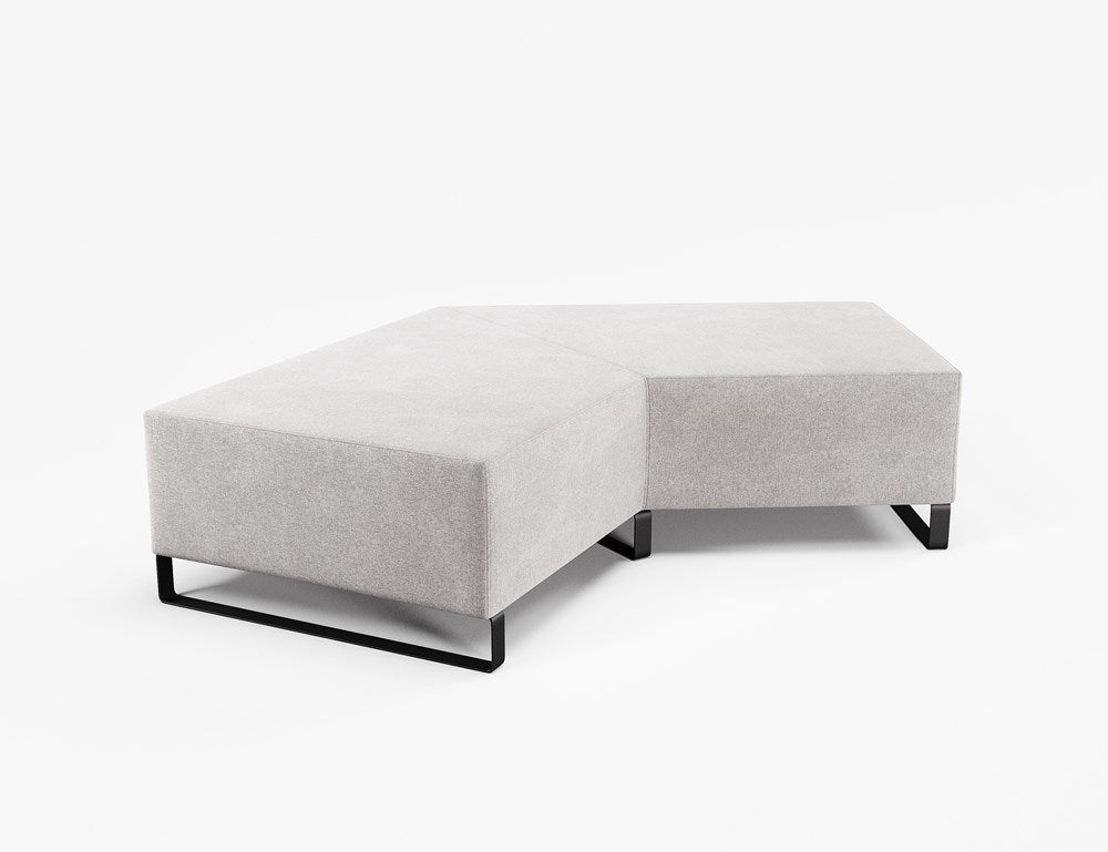 Vista 120° Boomerang Ottoman-Reception Furniture-Ashcroft-Sleigh-Commercial Traders - Office Furniture