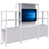 Grid 40 TV/Open Display Wall 1500/1890H x 400D-Storage-Snow Velvet-White-2960-Commercial Traders - Office Furniture