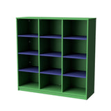 Storage Unit 12 Cube-Education Furniture-Green/Blue-Commercial Traders - Office Furniture