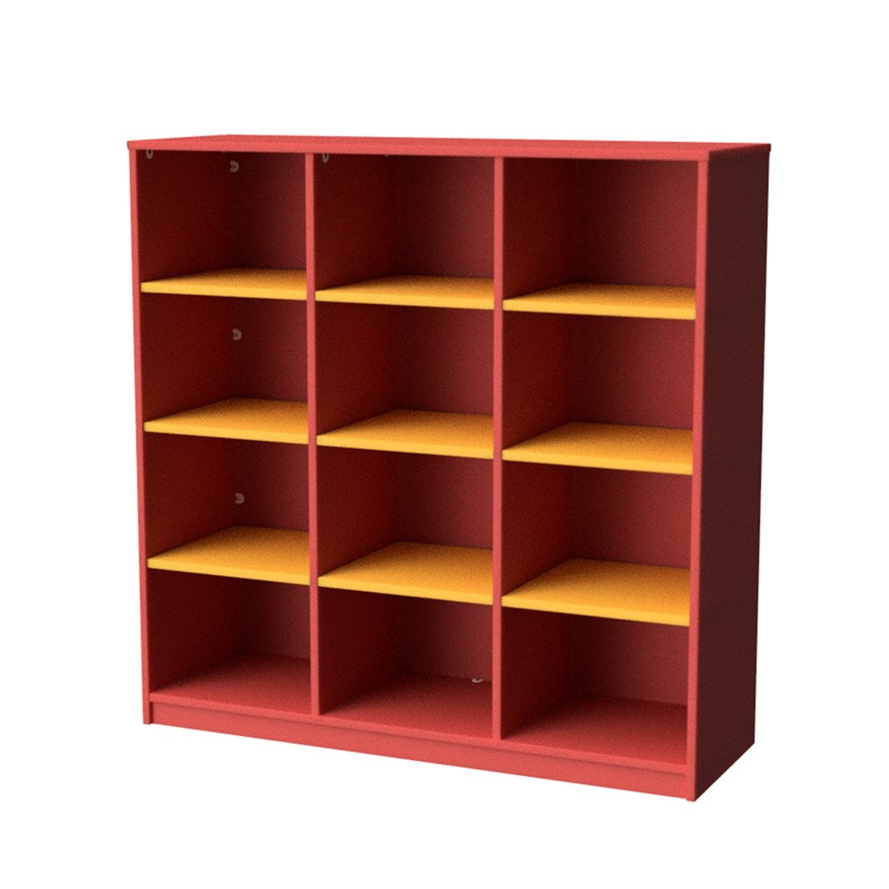 Storage Unit 12 Cube-Education Furniture-Red/Yellow-Commercial Traders - Office Furniture