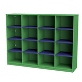 Storage Unit 16 Cube-Education Furniture-Green/Blue-Commercial Traders - Office Furniture